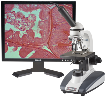 OM136C 40X-400X Student Compound Microscope with 1.3MP USB 2 Digital Camera