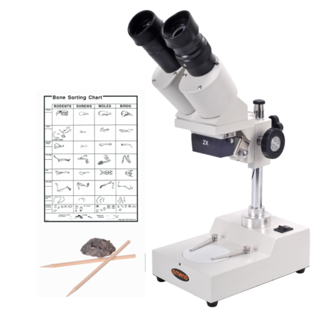 Omano OM20-1LP Student Stereo Microscope 20X Gift Package