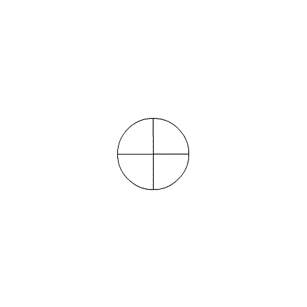 Meiji Techno MA540 Cross-line Reticle with 0.1mm Graduations 21mm Dia.