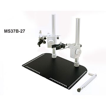 MS37B-27 Table Top Rigid Stand with Dual Poles, Holsters and Boom Arms 
