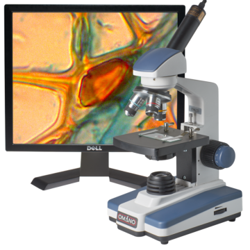 Omano OM118-M3 Student Compound Microscope 40X-400X with 1.3MP Digital Camera
