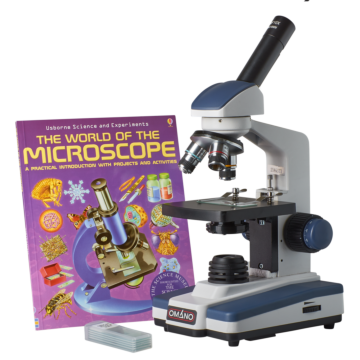 Omano OM118-M3 Student Compound Microscope 40X-400X Gift Package