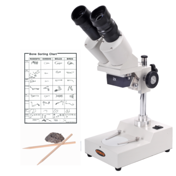Omano OM20-1LP Student Stereo Microscope 20X Gift Package