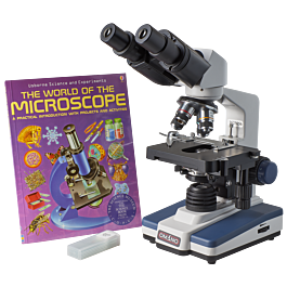 OM118-B4SL 40X-1000X LED Compound Student Microscope Gift Package