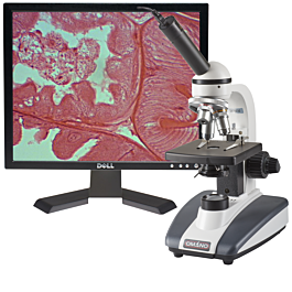 OM136C 40X-400X Student Compound Microscope with 1.3MP USB 2 Digital Camera