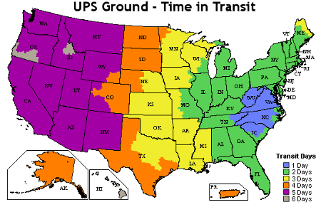 US Shipping Chart